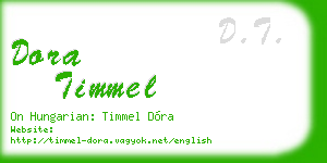 dora timmel business card